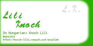 lili knoch business card